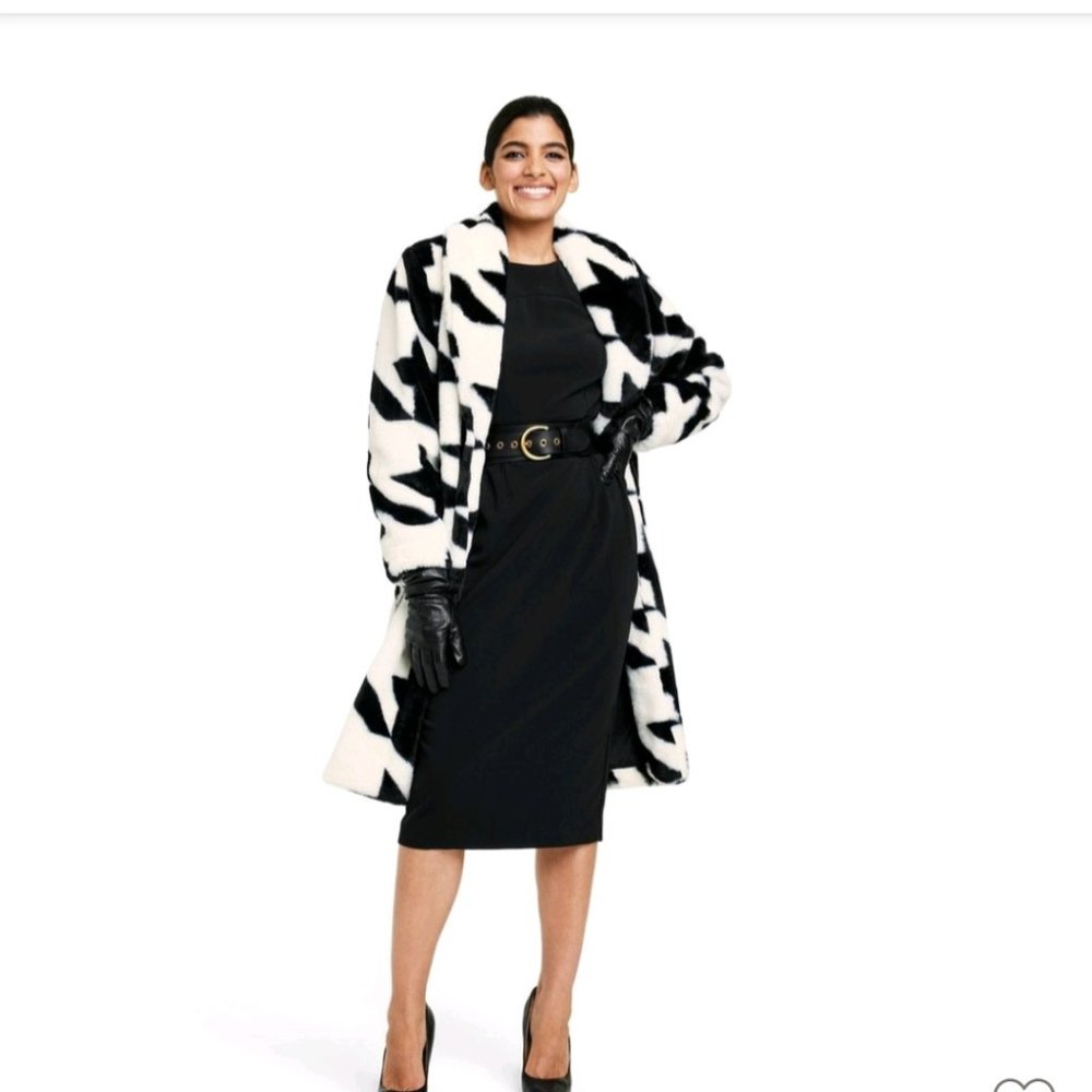 Sergio Hudson x Target Houndstooth Faux Fur Coat